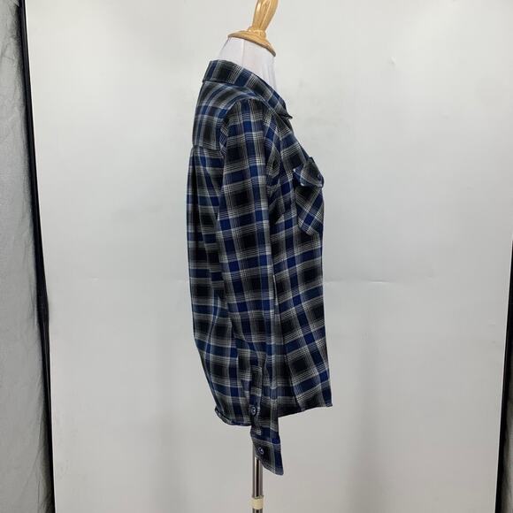 Dixxon Shirt Womens S Small Navy Black Snap Buttons Performance Flannel Company - Picture 5 of 13